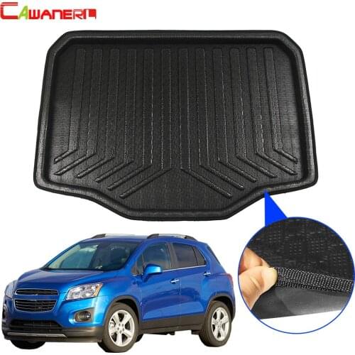 Cawanerl Car Styling Trunk Mat Tray Boot Liner Cargo Carpet Floor Mud Kick Protection Pad For Chevrolet Trax Tracker 2013-2018