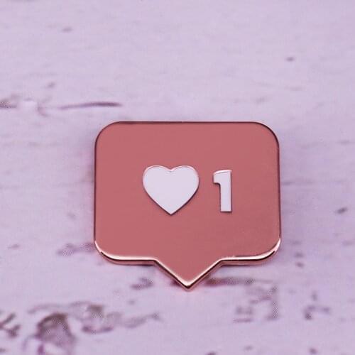 Social Media Like Button Heart Enamel Lapel Pin