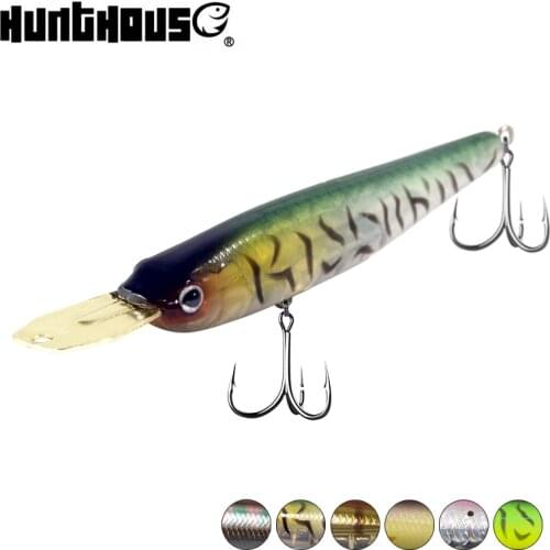 Hunthouse riser bait fishing lure minnow sinking minnow wobbler metal lip fishing lure 2020 40/70mm 5.6/8.2g for bass lw520