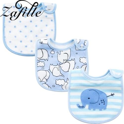 ZAFILLE Baby Bibs Newborn Infant Baby Stuff Baberos Cartoon Baby Feeding Bibs Cotton Baby Accesorios Soft Burp Things For Babies