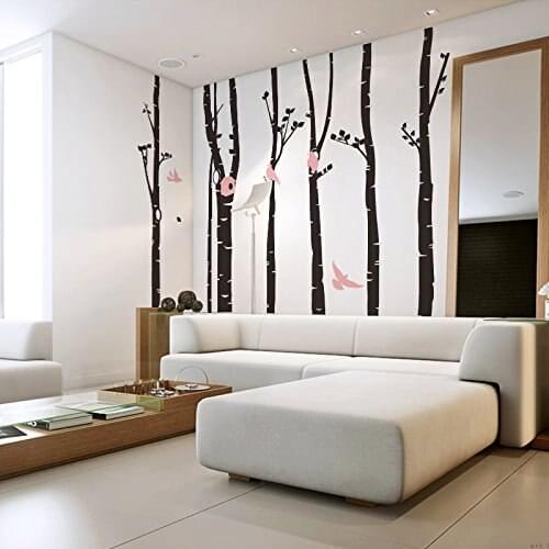 246 * 230 Forest Birds Wall Stciker DIY Art Wall Decal Mural for Babys Room Living Room Bedroom Tv Background Wallpaper D370