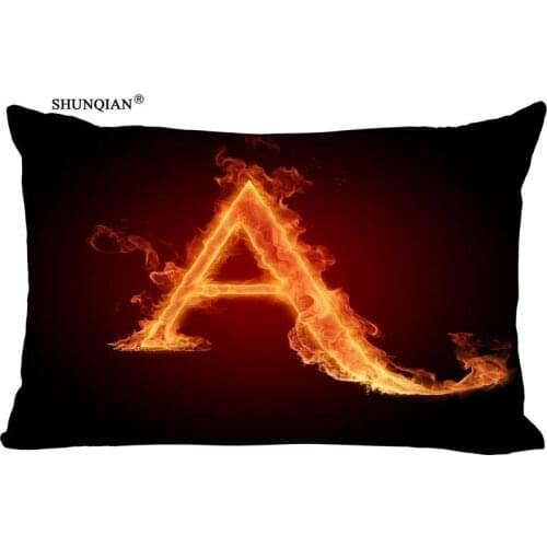 New Fire Letters Pillow Case Custom Wedding Pillowcase Cover Cases Gift Zippered Rectangle Pillow Case
