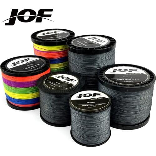 JOF Braided Fishing Line 12 Strands 1000M 500M 300M 100M PE Wire Super Strong linha de pesca multifilament