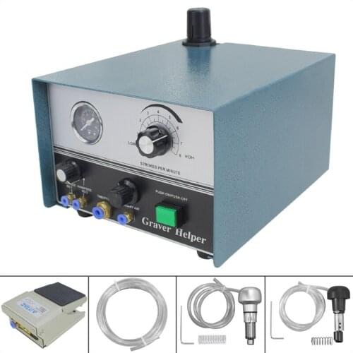 Double-head pneumatic engraving machine copper jewelry gold seedling silver equipment inlay machine reel bead edge machine