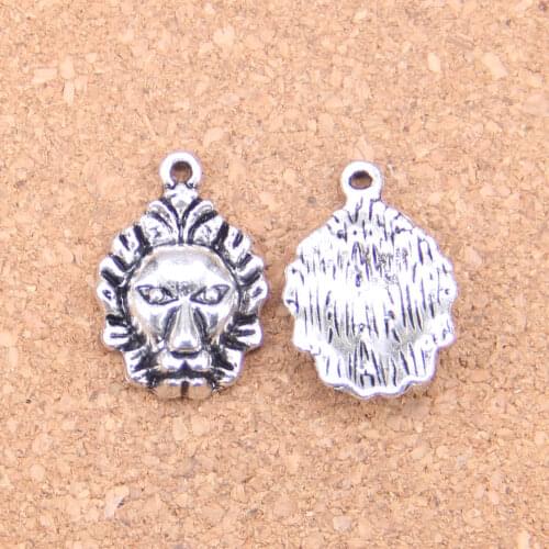 8pcs Charms angry lion head 24x16mm Antique Pendants,Vintage Tibetan Silver Jewelry,DIY for bracelet necklace