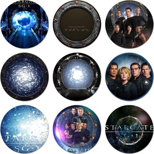 Popular TV Series Stargate SG-1 Icons Pins Badge Decoration Brooches Metal Badges For Backpack Decoration 58mm