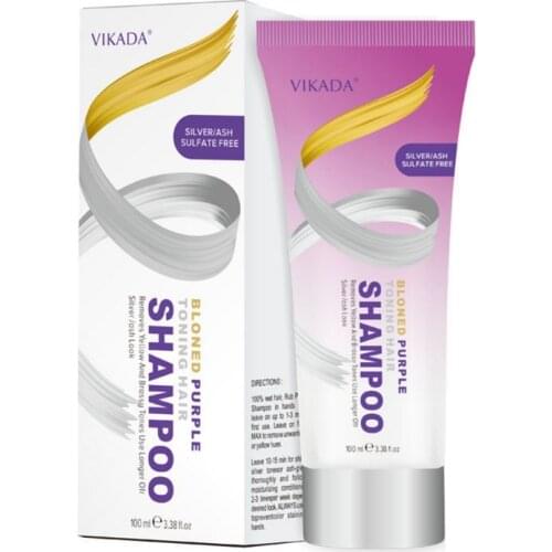 Recommend 100ml Blond Purple Toning Hair Shampoo Yellow Purple Toner To Silver Gray Blonde Bleached Gray Hair Dye