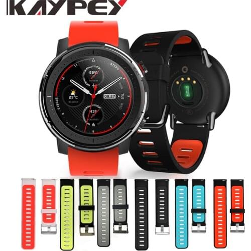 Sports silicone Wrist Strap for Xiaomi Huami Amazfit Stratos 3 2/2S Bracelet Band for Amazfit GTR 47mm Pace Bracelet Watchband