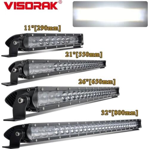 VISORAK 11 21 25 32" 12V 24V Straight Slim LED Bar Truck LED Light Bar For Auto Car Jeep 4WD 4x4 ATV SUV Tractor Off Road