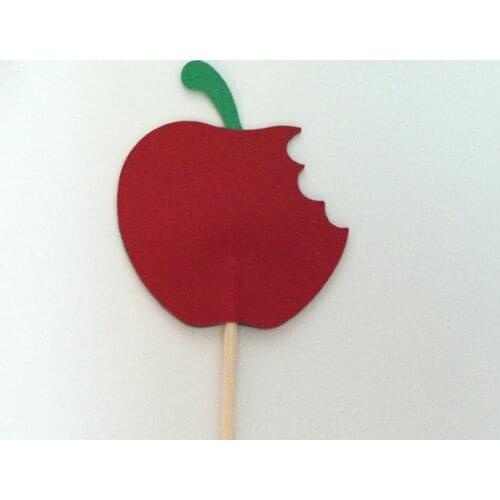 Poison apple Cupcake Toppers wedding bridal Party Picks baby shower snow white princess birthday toothpicks decor