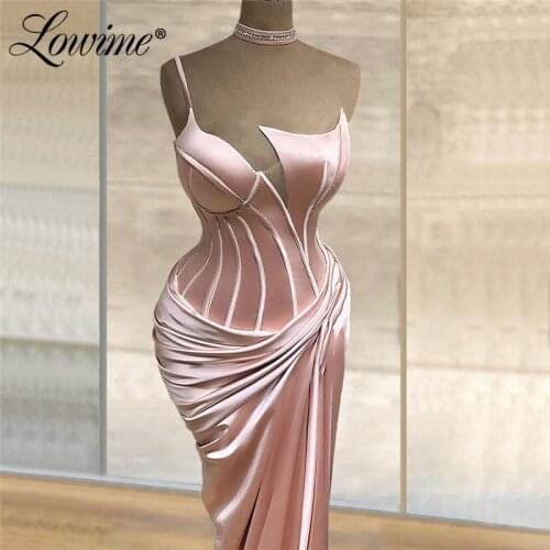 Pink Hot Sexy Party Dresses Mermaid Long Prom Dresses 2020 African Plus Size Mermaid Evening Gowns Custom Made Robe De Soiree