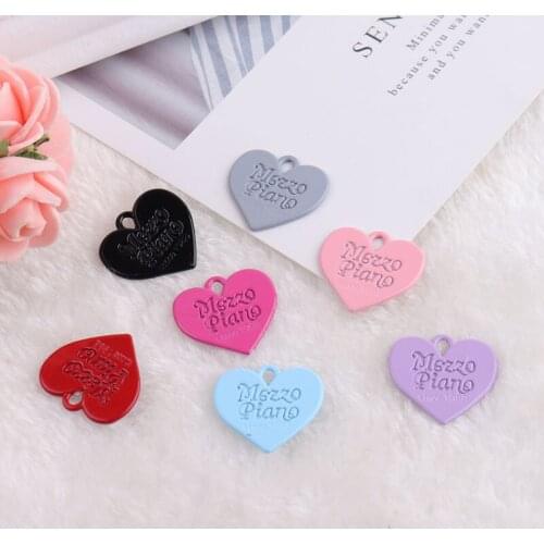 10pcs Spray Painted Candy Heart Alloy Enamel Charms Bracelets DIY Design Pendant For DIY Earring Jewelry Accessories YZ437
