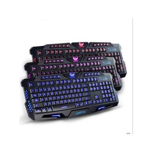 104 Keys Three-color Backlight Professional Game Wired Keyboard Universal for PC