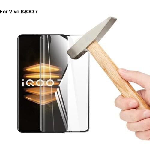 5PCS Tempered Glass For Vivo IQOO 7 Full Cover 9H Explosion-proof Screen Protector For Vivo IQOO7 Protection Film