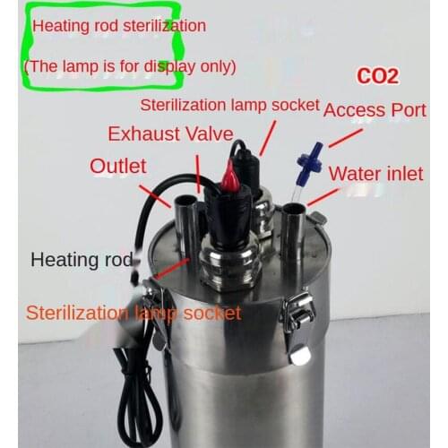 Fish Tank CO2 Bubble Diffuser Atomizer Exteranl Bucket Atomizer Bubble Diffuser CO2 for Planted Aquariums Fish Tanks