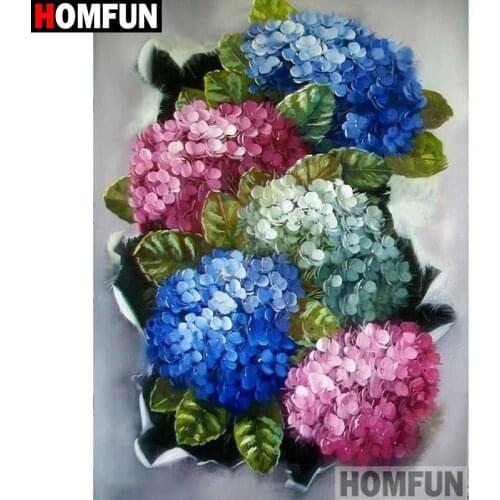 HOMFUN Full Square/Round Drill 5D DIY Diamond Painting "Flower landscape" Embroidery Cross Stitch 3D Home Decor Gift A17682