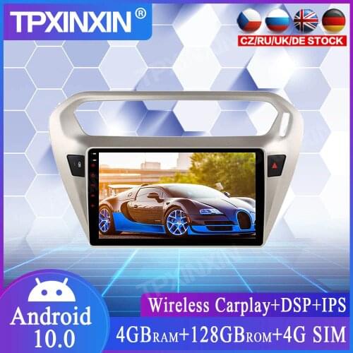 128G Android For Citroen Peugeot 301 C Elysee 2014-2017 Car GPS Navigation Car Multimedia Player Auto Radio Tape Recorder Stereo