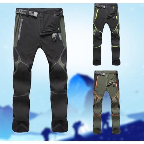 Outdoor Men Quick Drying Pants Color Stitching Mountain Climbing Pantalones Mens Fashion Jogger Windproof Trousers 3XL