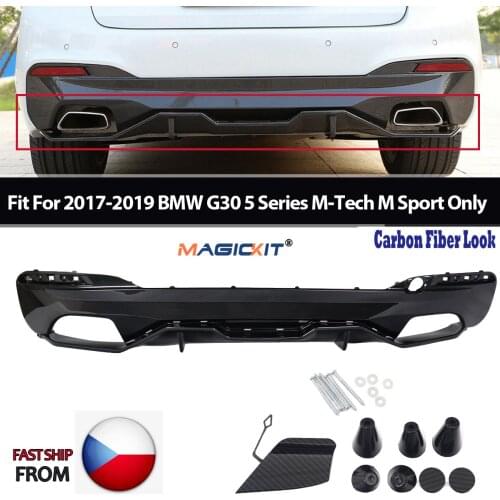 MagicKit M Performance Rear Bumper Diffuser For BMW 5 Series G30/G31 2017-on Carbon Style