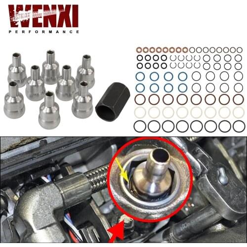 For 03-10 Ford E-350 E-450 F-250 F-350 F-450 F650 F750 Excursion 6.0L Diesel High Pressure Oil Rail Ball Tube Repair Kit FRR01-K