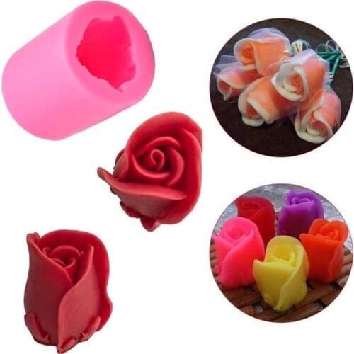 Candle Molds 3D Silicone Rose Cylinder and Sphere Shape Flower Moulds for Soap Clay Candle Making DIY Homemade