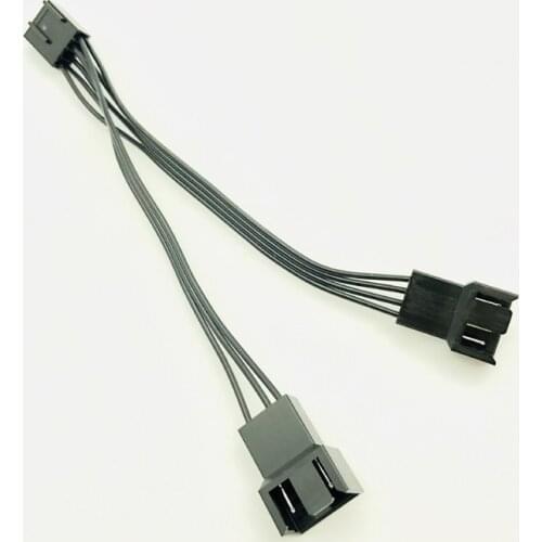 4Pin Fan PWM Cable 1 to 2 way 4 Pin 3Pin Power Supply Extension Cable 4P Cooler Port Multiplier Female to Male Cooling Fan Cable