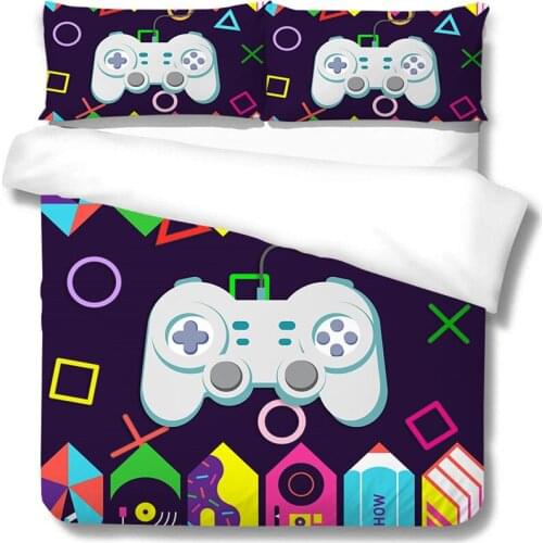 Queen Size Bedding Set Xbox Game Handle Printed Luxury Duvet Cover Sets Pillowcase Bedroom Decoration
