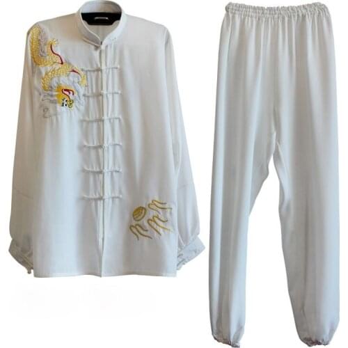 Customized Kung fu clothing sets Embroidered dragon tai chi suits martial arts uniforms clothes