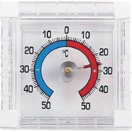 Square Plastic Window Indoor Outdoor Wall Garden Home Graduated Disc Measurement Hot Temperature Thermometer