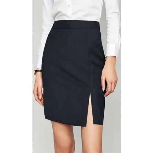 Summer Office Wear Women Skirt Short Sexy Black Korean Bodycon High Waist Slit Skirt Business Dress Formal Suit Skirts Girls