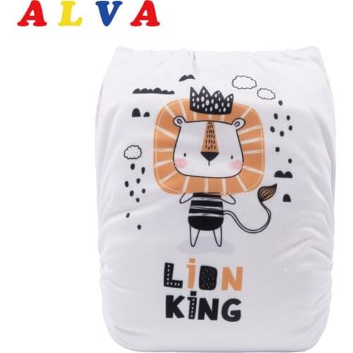 ALVABABY New Baby Pocket Cloth Diaper Nappy Reusable Adjustable Washable with 1pc Microfiber Insert