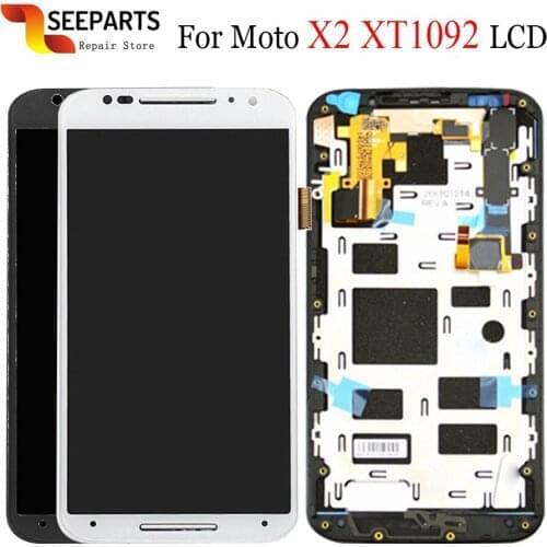 NEW Tested LCD For Motorola Moto X2 Display For Motorola Moto X2 LCD Display with Touch Screen Digitize Xt1092 Xt1095 Xt1097 LCD