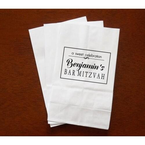 Personalized Chocolate Bar Bridal baby Shower Kraft Paper Bakery Cookie desserts gifts Favors Bags Custom Names and Date printed