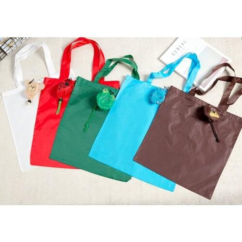 Dog Fashion printing logo foldable green Shopping Bag Foldable Shopping Bag Travel Handbags Foldable Grocery Bags