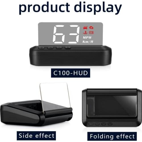 High-definition LED stereo imaging display HUD head-up display car diagnostic tool OBD2 fault code elimination Speeding alarm