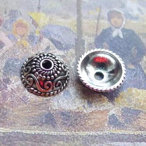 40 Pieces 10*10mm Mixed Alloy Antique Silver Color Receptacle Charms Vintage Pendant Accessory For DIY Jewelry Making