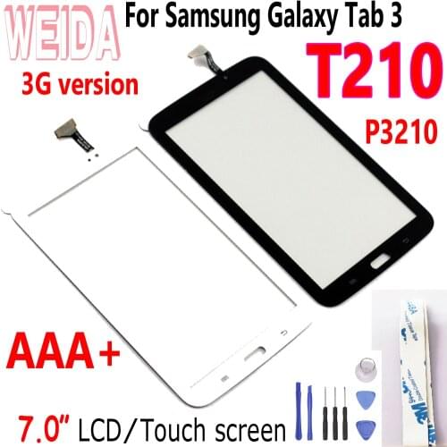WEIDA LCD Replacment 7" For Samsung GALAXY Tab 3 7.0 SM-T210 3G LCD Display Touch Screen Separately t210 LCD BP07WS-500