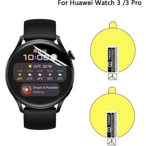 TPU Screen Protector Film for Huawei Watch 3 Watch Soft Film for Huawei Watch 3 Pro Smart Watch Screen Protector Film Not Glass