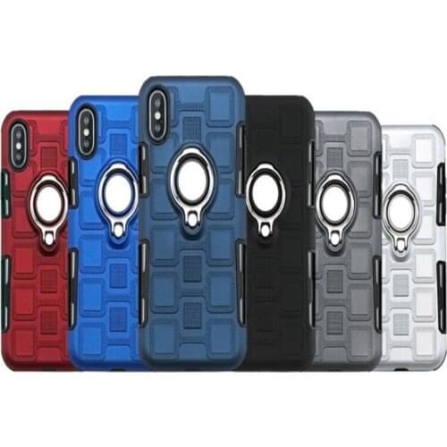 100pcs/lot Ring Holder Magnetic Car Holder Shockproof Armor Case Cover for iPhone 6 7 8 X Xr XS Max 6 8 7 Plus