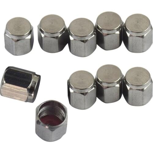 10x Car Schrader Valve Cap Motorcycle Dust Cover Trunks Screw-on Caps Accessory