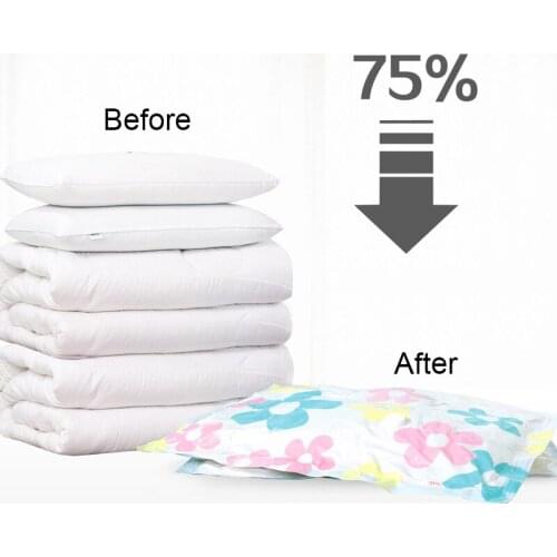 11pcs/set Thickened Vacuum Storage Bag Vacuum Compressed Bag with Hand Pump Reusable Blanket Clothes Bag closet Organizer