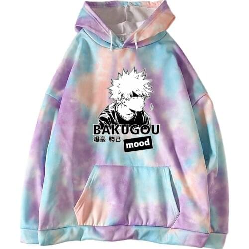 3D Hoodies Women/Men Anime My Hero Academia Bakugou Katsuki Long Sleeve Hooded Sweatshirt Cotton Men Hoodies