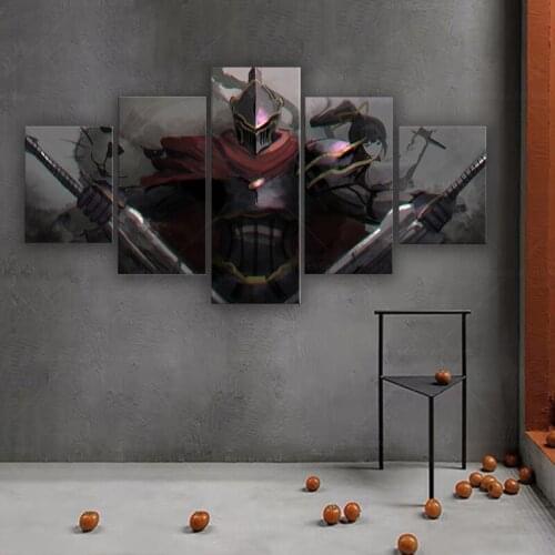 5pcs OVERLORD Ainz Ooal GownMomonga&Narberal HD Animation Poster Pictures for Home Decor Wall Art