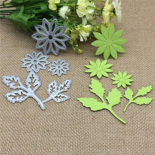 5pcs flower and leaf decoration card dies metal die decoration for scrapbook punching card cutting DIY process edge cutting