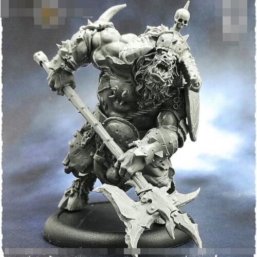 55mm Halberd Minotaur, Resin Model figure GK, Fantasy theme, Animal warrior, Unassembled and unpainted kit