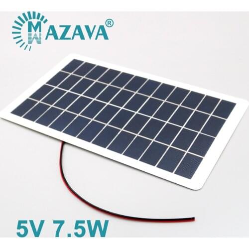 7.5 Watt Solar Panel Wire 1500mA 7.5 W 5 V Portable Solar Charger Pane Climbing Fast Charge Travel DIY Solar Cell Generator