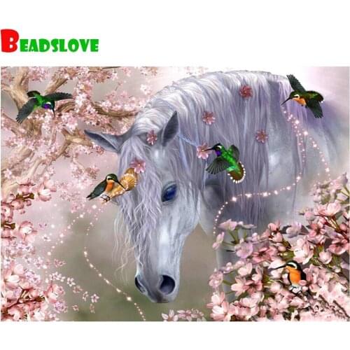 Unicorn 5d diy diamond painting mosaic needlework full drill diamond embroidery living room decor nordic art g183