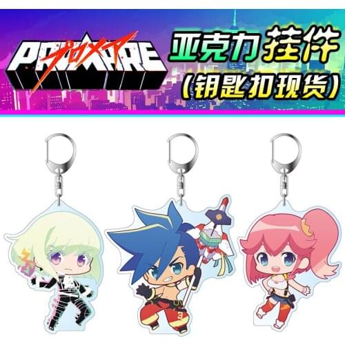 Anime PROMARE Galo Thymos Aina Ardebit Acrylic Keychain Cute School Bag Itabag Pendant Cartoon Key ring Gifts Cosplay