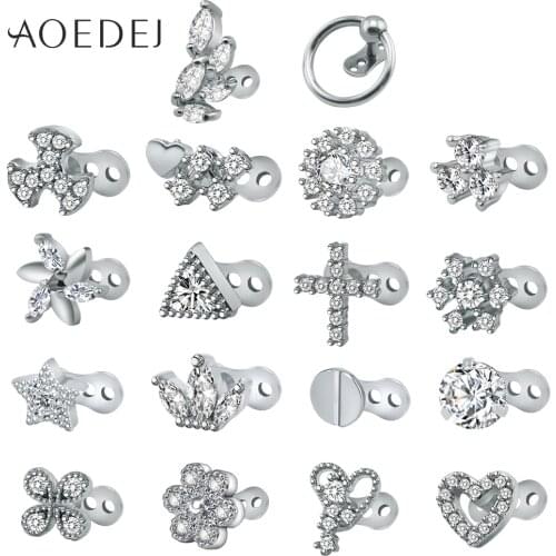 AOEDEJ Titanium Stainless Steel Dermal Anchor Triangle Micro Dermal Anchor Skin Diver Implants Jewelry Body Piercing Attachment