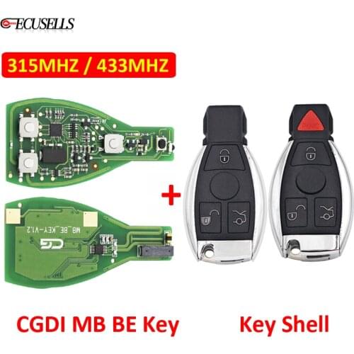 CGDI MB CG BE Key for Mercedes for Benz All FBS3 315Mhz / 433Mhz Working with CGDI MB Programmer Supports BGA with Key Shell